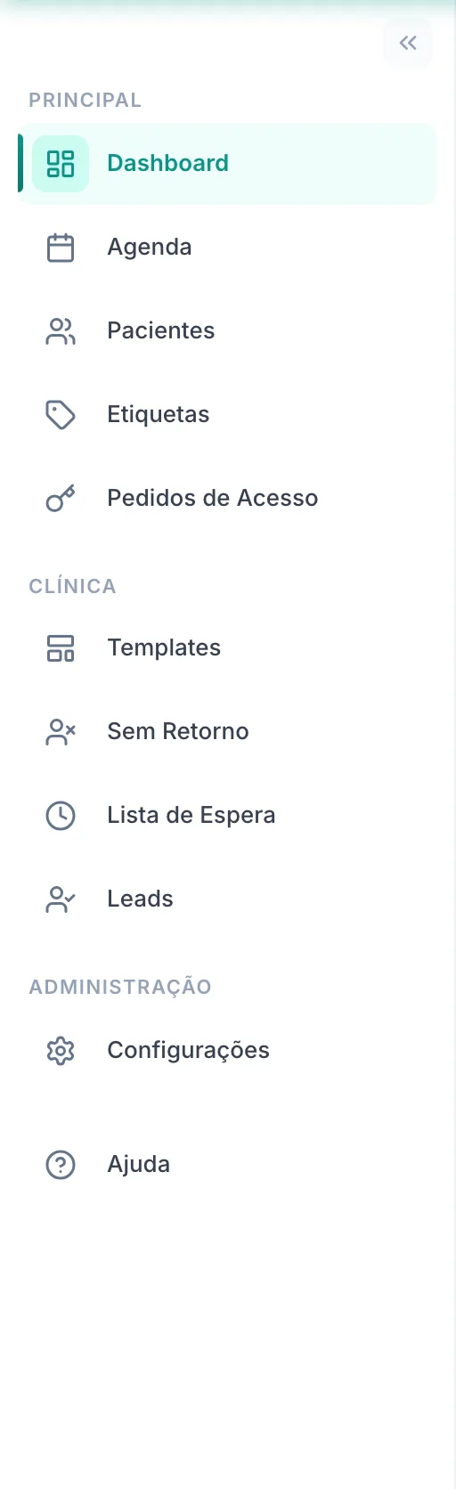 Menu do médico — com Agenda